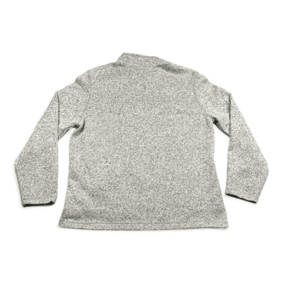 Eddie Bauer Sweater Adult EXTRA LARGE Heather Gray Fleece 1/4 Zip Thermal - Picture 3 of 7